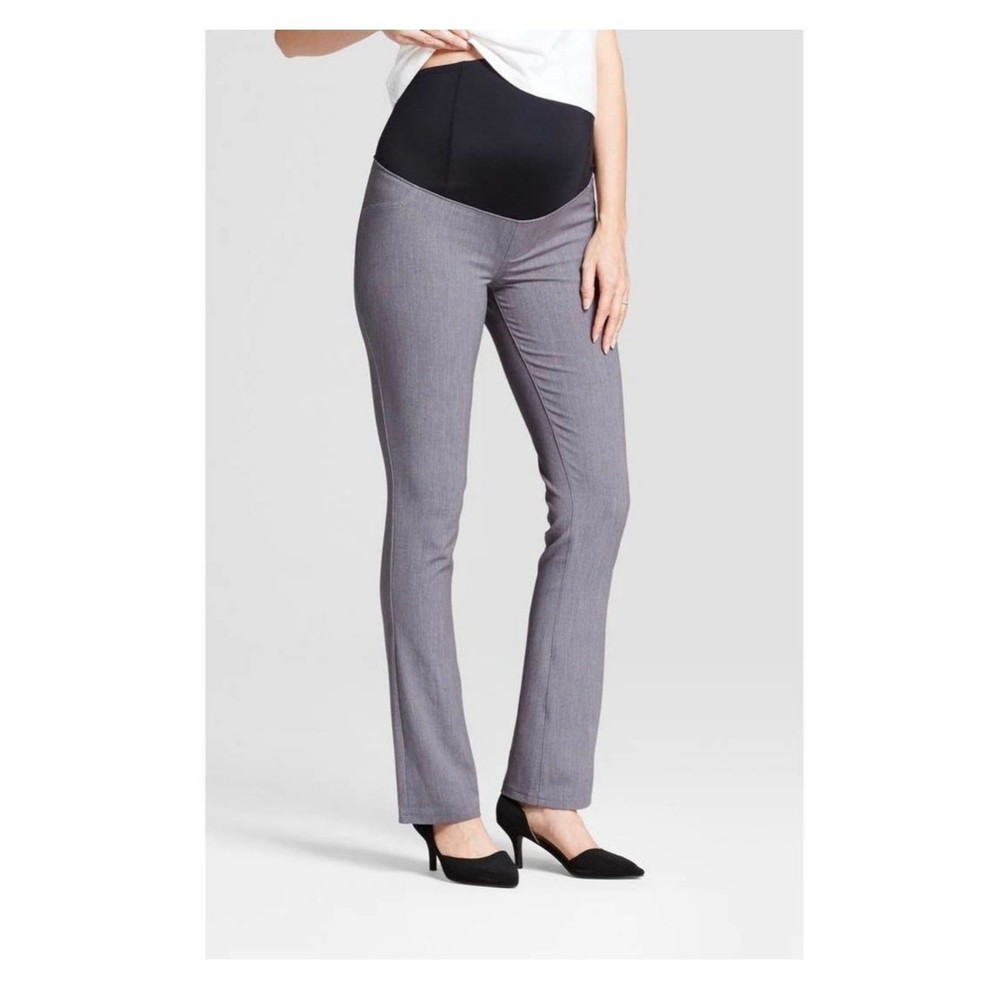 Isabel Maternity Women's Medium Active Leggings + Crossover Panel - Gray Size 6
